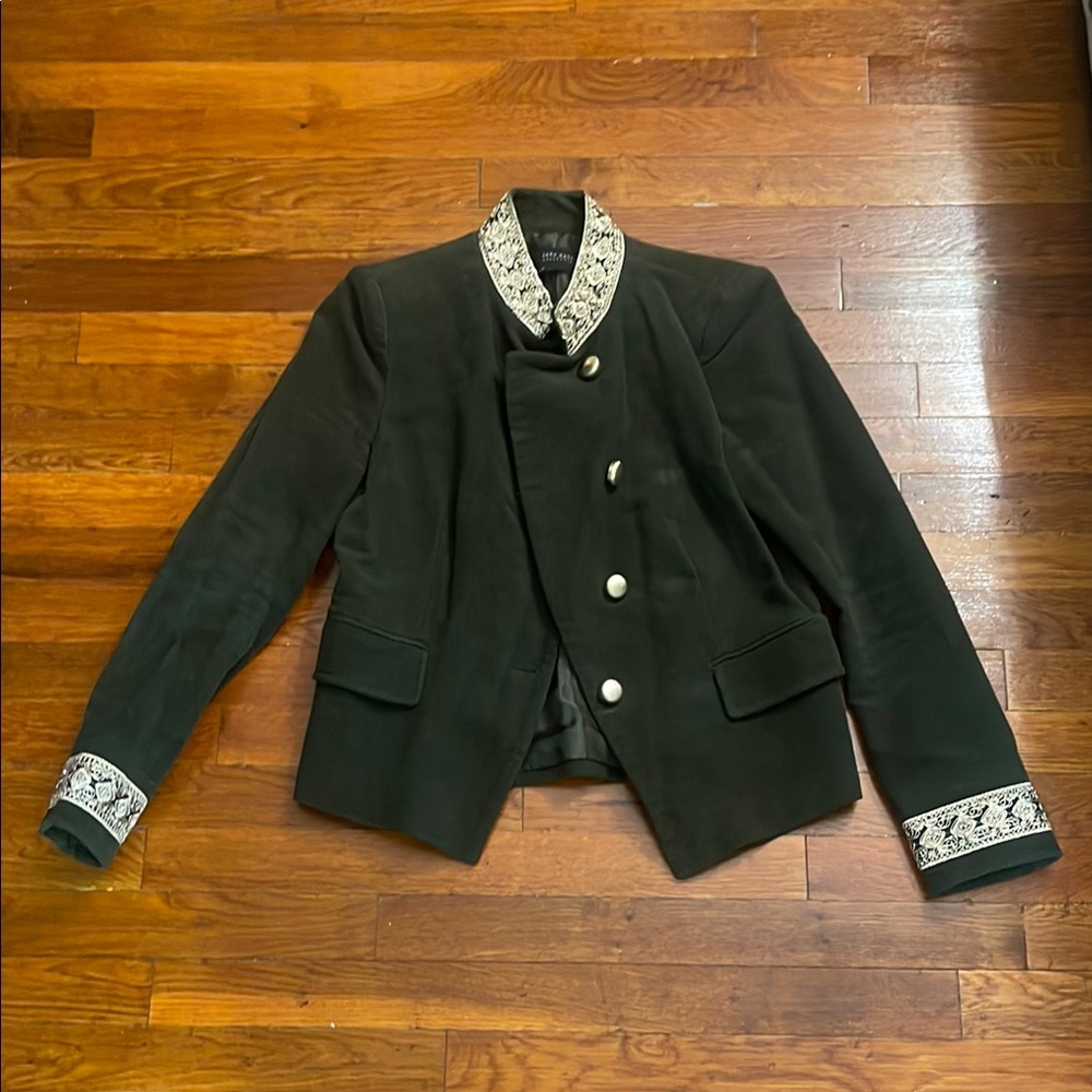 Green Suede Embroidered Women's Jacket